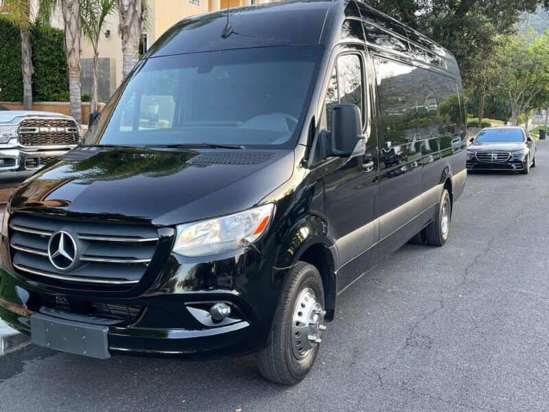 Stretch one limo provides the Rent to Rent Black Mercedes Sprinter van for NJ & NY